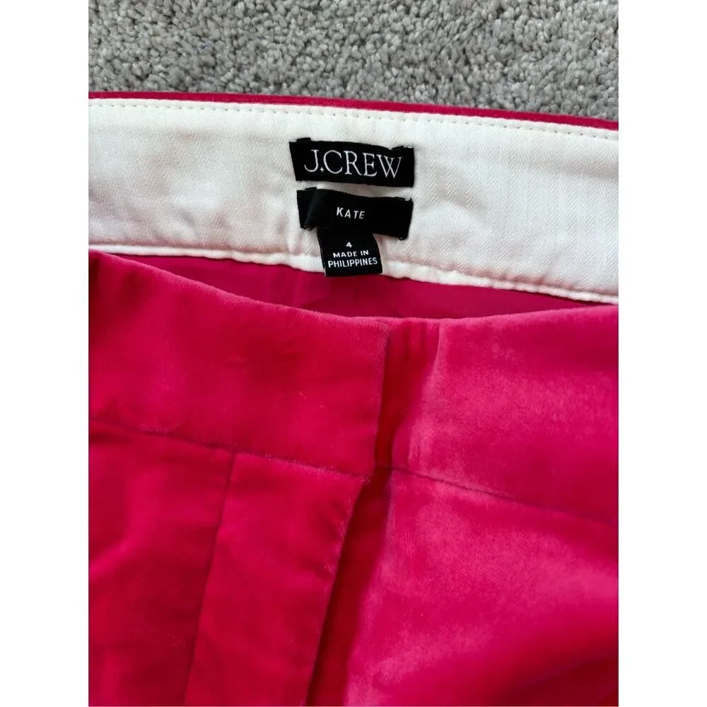 NWOT J.Crew Collection Willa Pants ONLY in Tipped Stretch Velvet -SIZE 4 Dr - Picture 9 of 10
